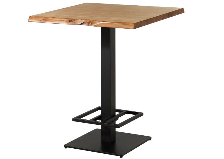 Table de Bar en bois dAcacia 80x80x92 naturel laqué MELBOURNE #101