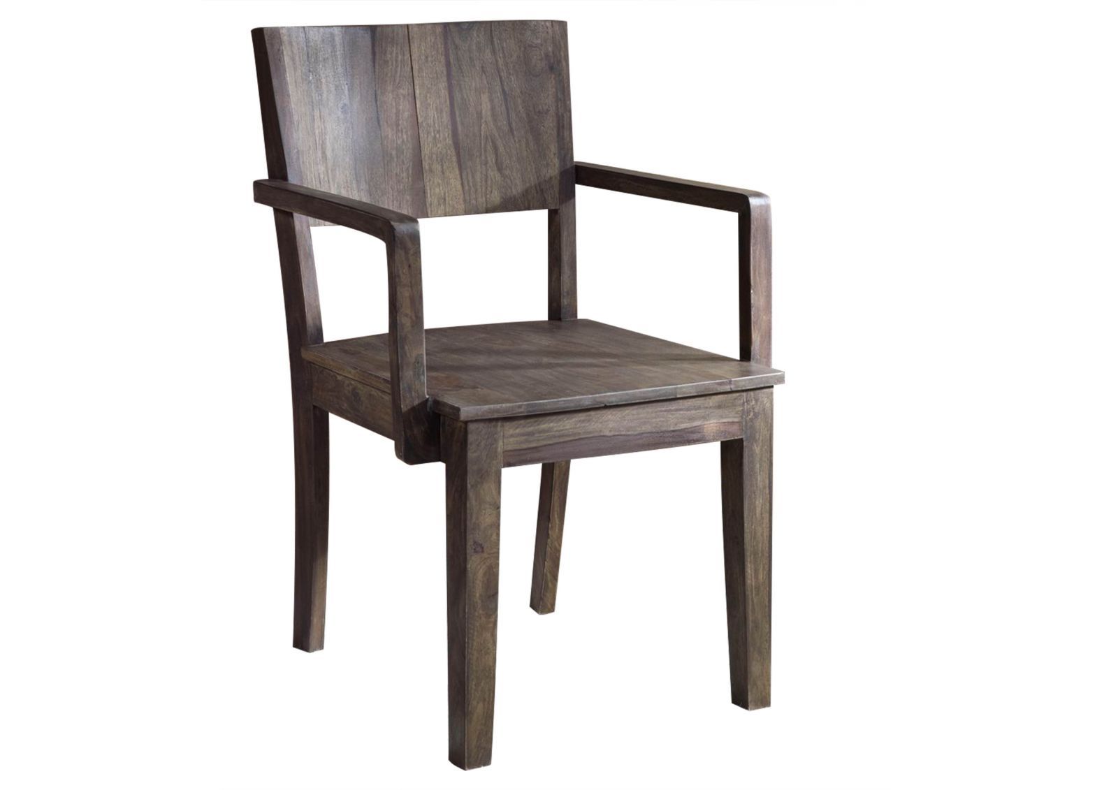 Chaise en bois massif vernis laqué haut dossier
